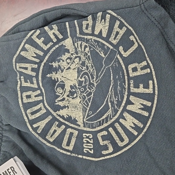 NWT Daydreamer  Summer Camp Grey Elastic Waist Small - Picture 2 of 5